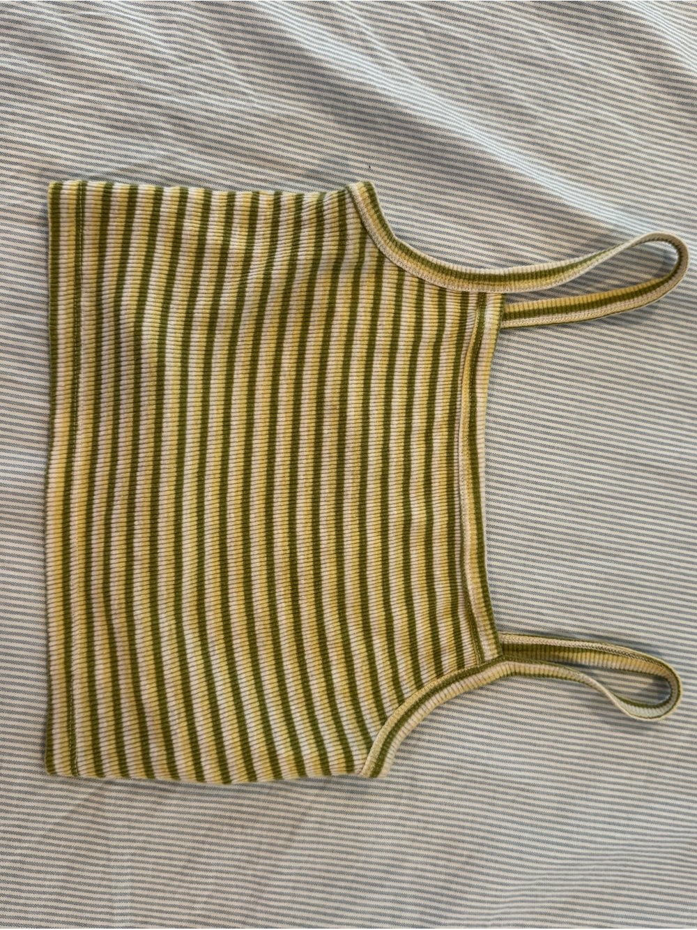 Urban Outfitters Olive & Cream Striped Ribbed Cami